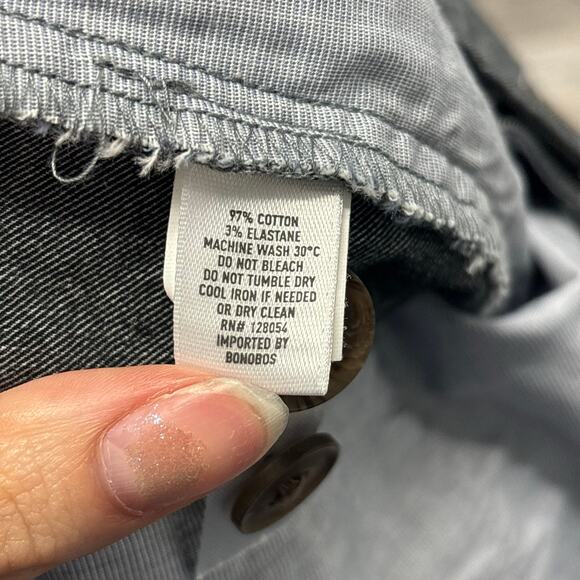 Bonobos Shorts Gray Mens L Flat Front Stretch Performance 7"‎ Inseam Chino Golf - Picture 5 of 11